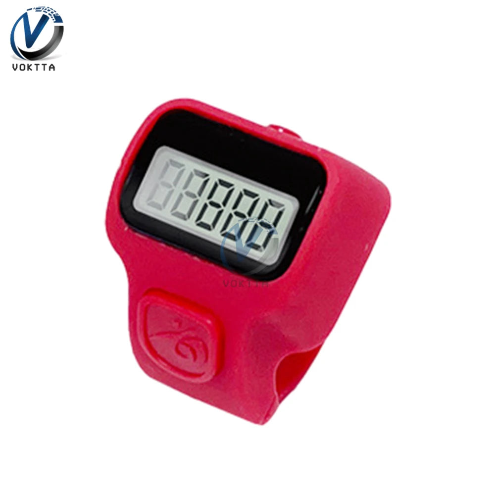 LED Digital Finger Tasbih Counter Ring – Silent Button