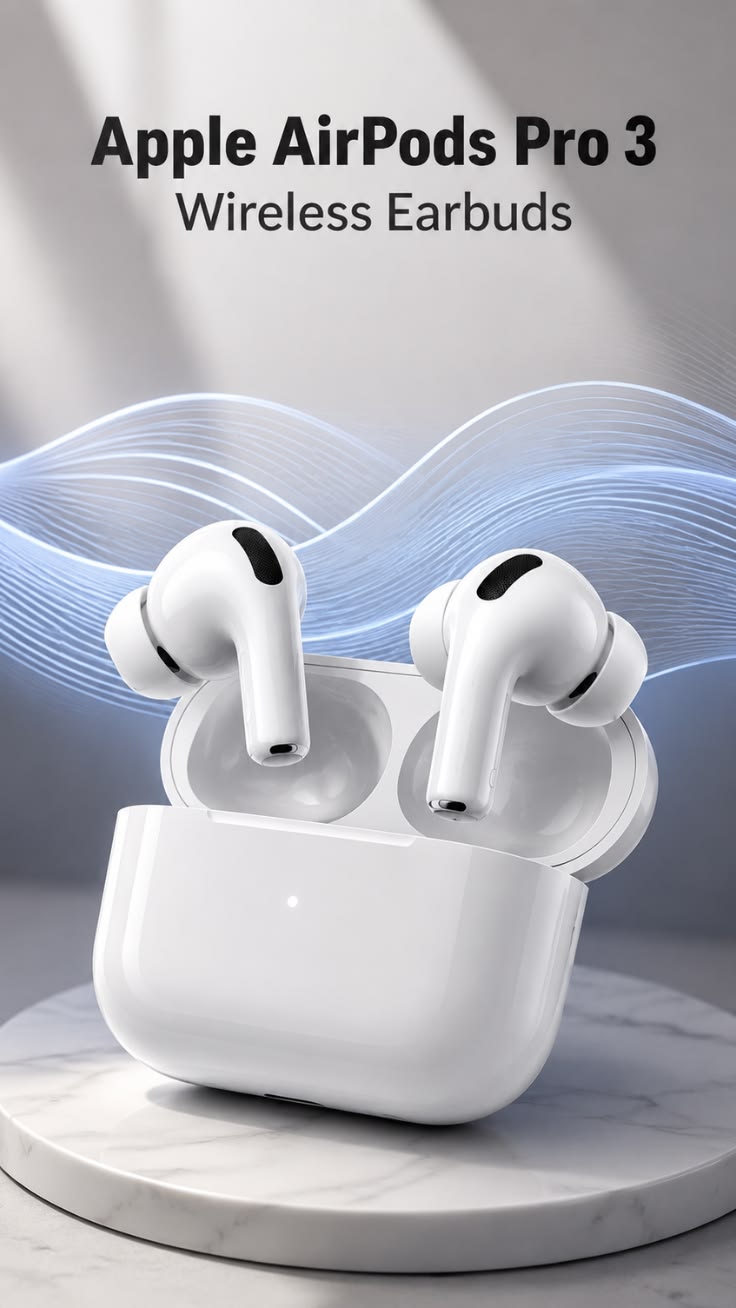 Apple AirPods 3 Wireless Earbuds, Bluetooth Headphones, with Active Noise Cancellation